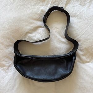COS black swing crossbody bag leather
